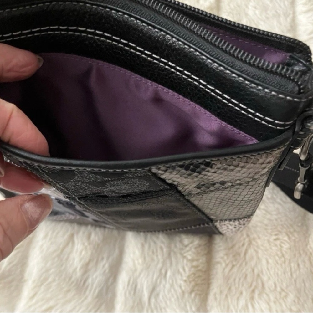 Coach Black And Gray Patchwork Bag - image 2